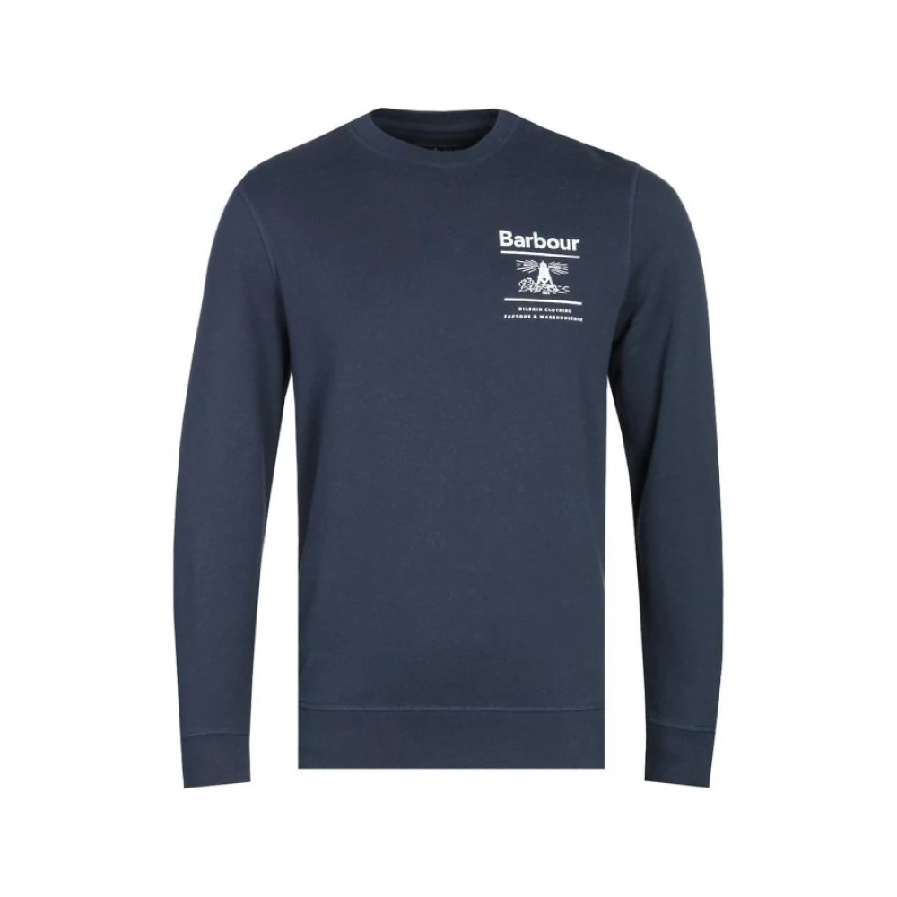 Barbour Navy Reed Crew Sweatshirt Blue Heren
