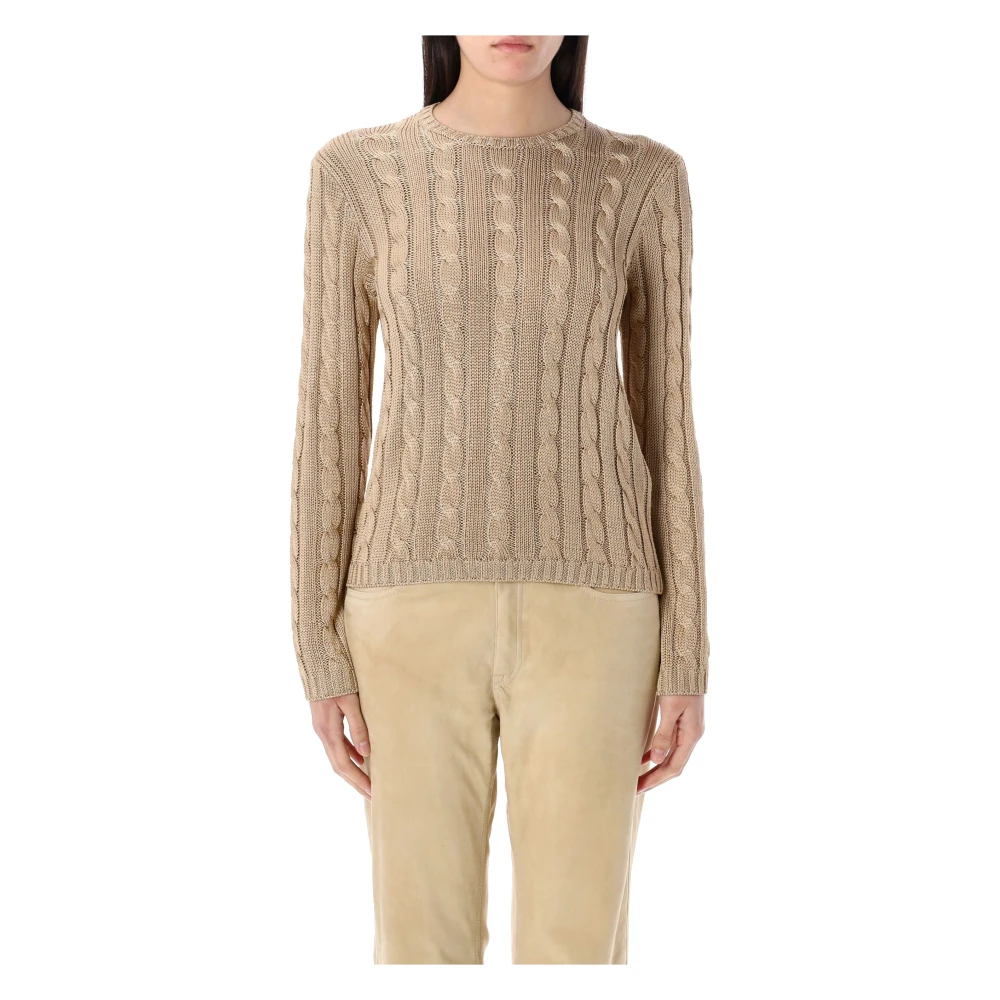 Ralph Lauren Dameskleding Gebreide kleding Lux Tan Ss25 Brown Dames