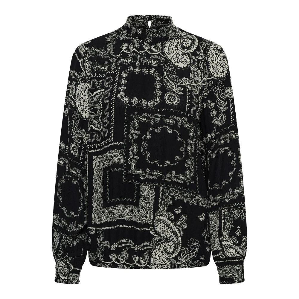 VAN GRAAF Kaffe Damen Schwarz Bluse Kafay Viskose Größe 46 - Bild 3