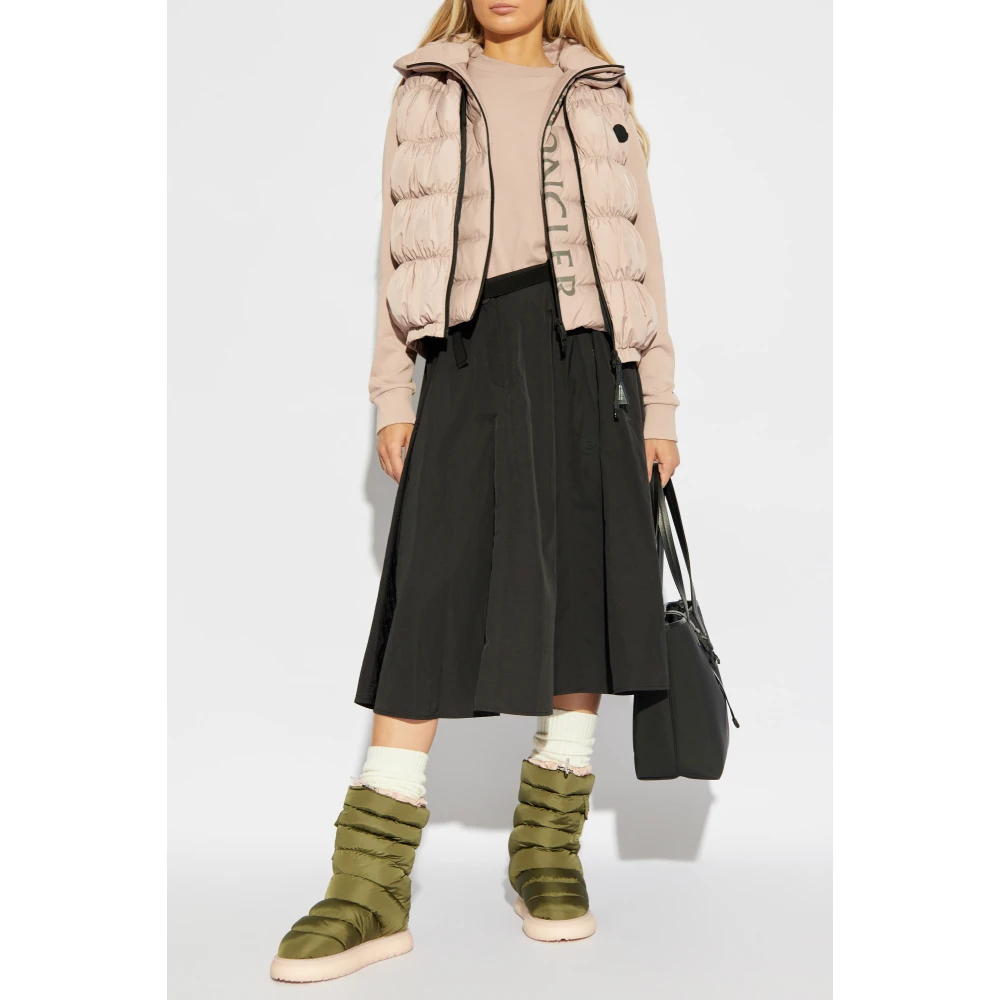 Moncler T-shirt met geplooide achterkant Pink Dames