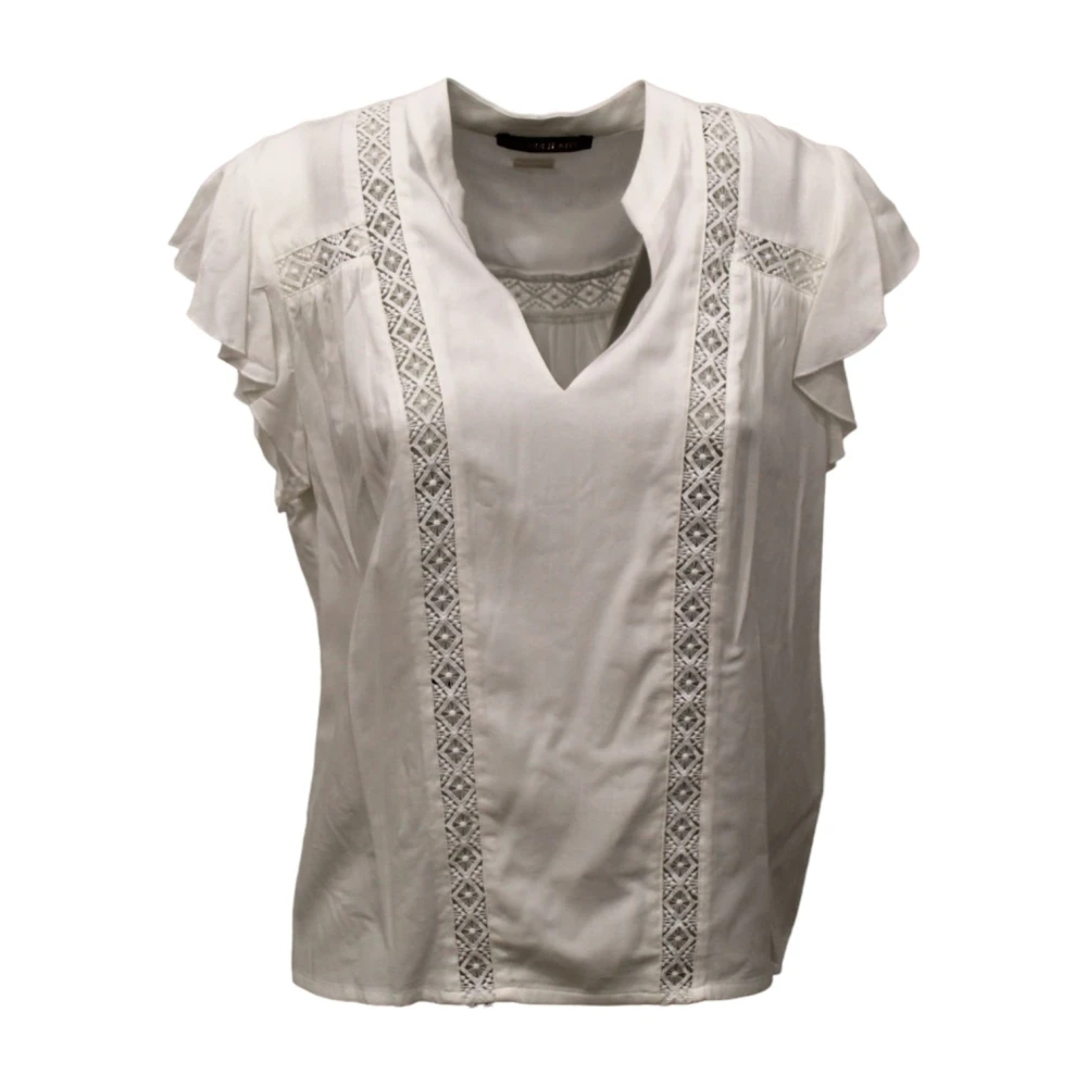 Gaudi Korte Mouw Blouse White Dames