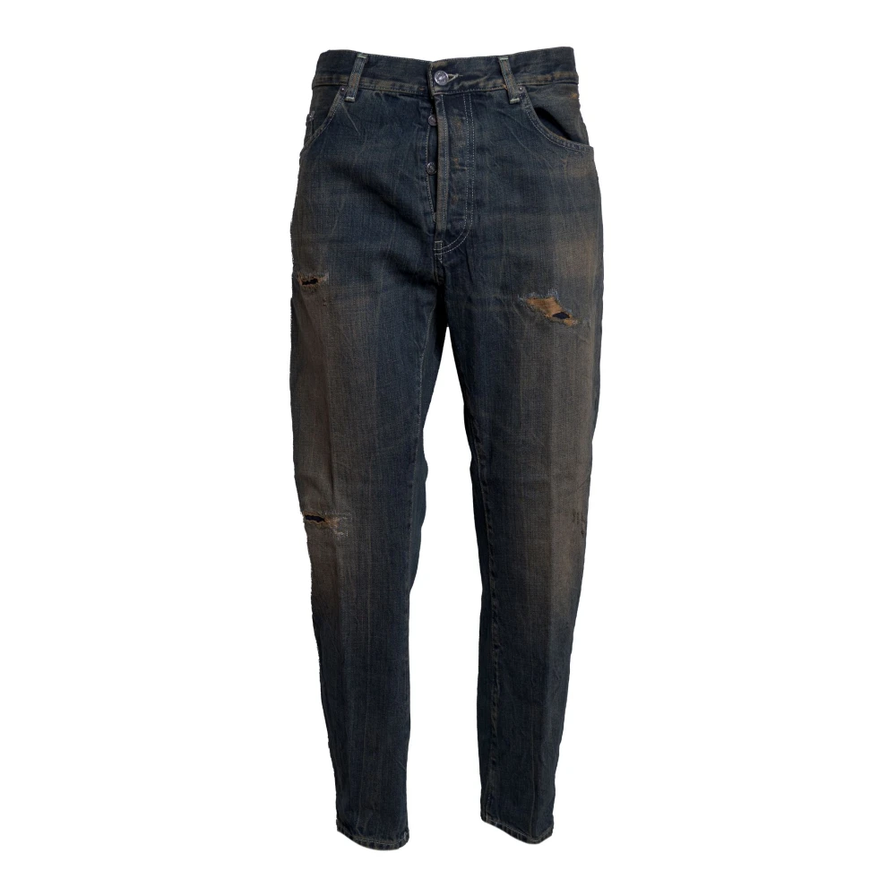 Dondup Men's Blue Slim Fit Jeans, W32, David Tapered Jeans