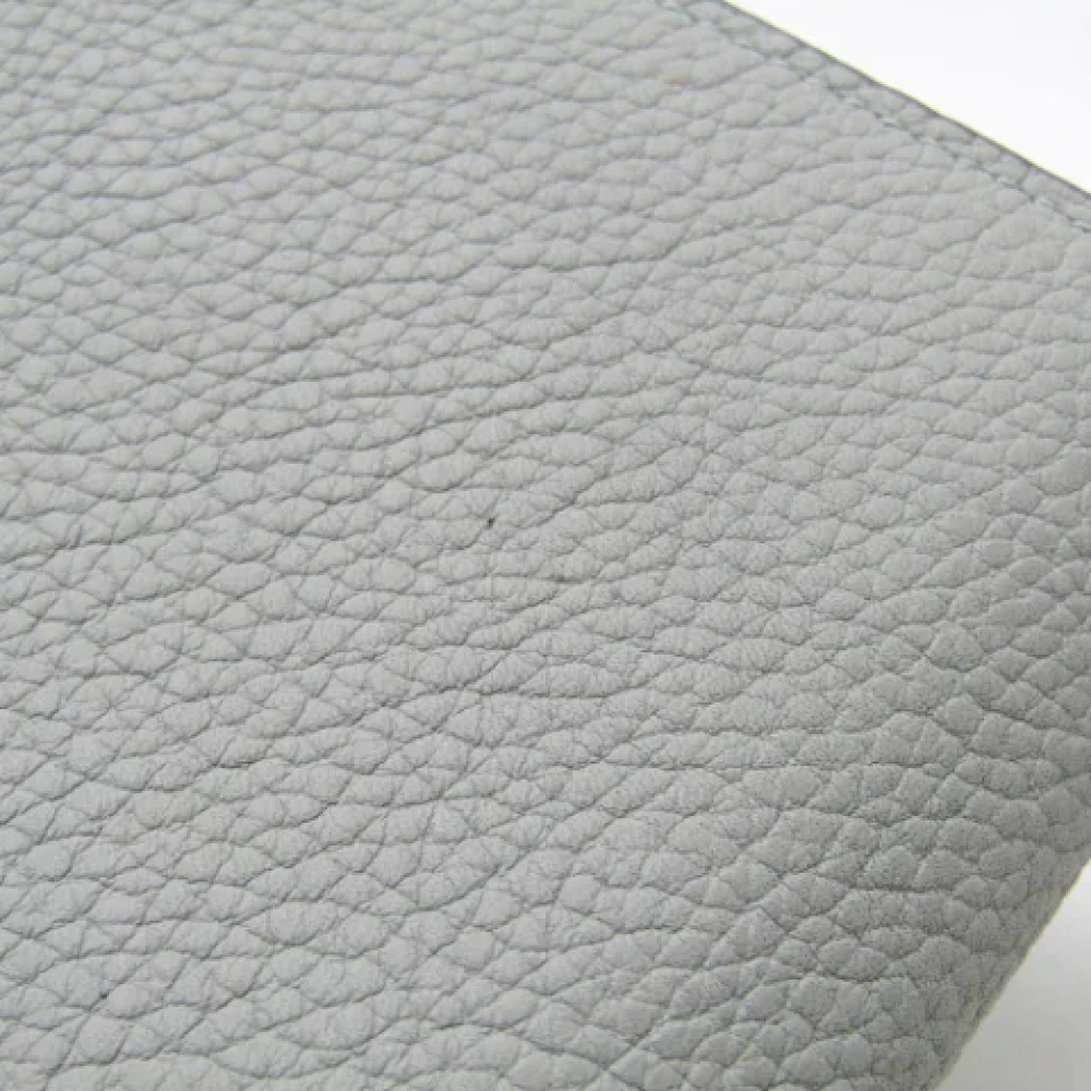Salvatore Ferragamo Pre-owned Leather wallets Gray Heren