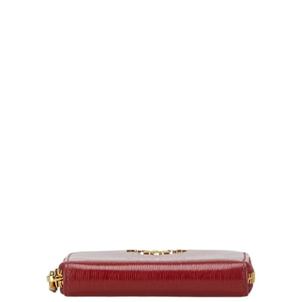 Prada Vintage Pre-owned Leather wallets Red Dames