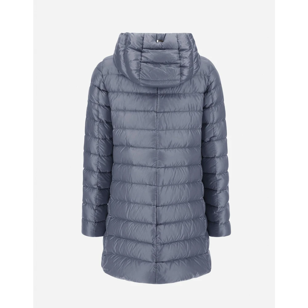 Herno Nylon Ultralight A-Shape Resort Jas Blue Dames