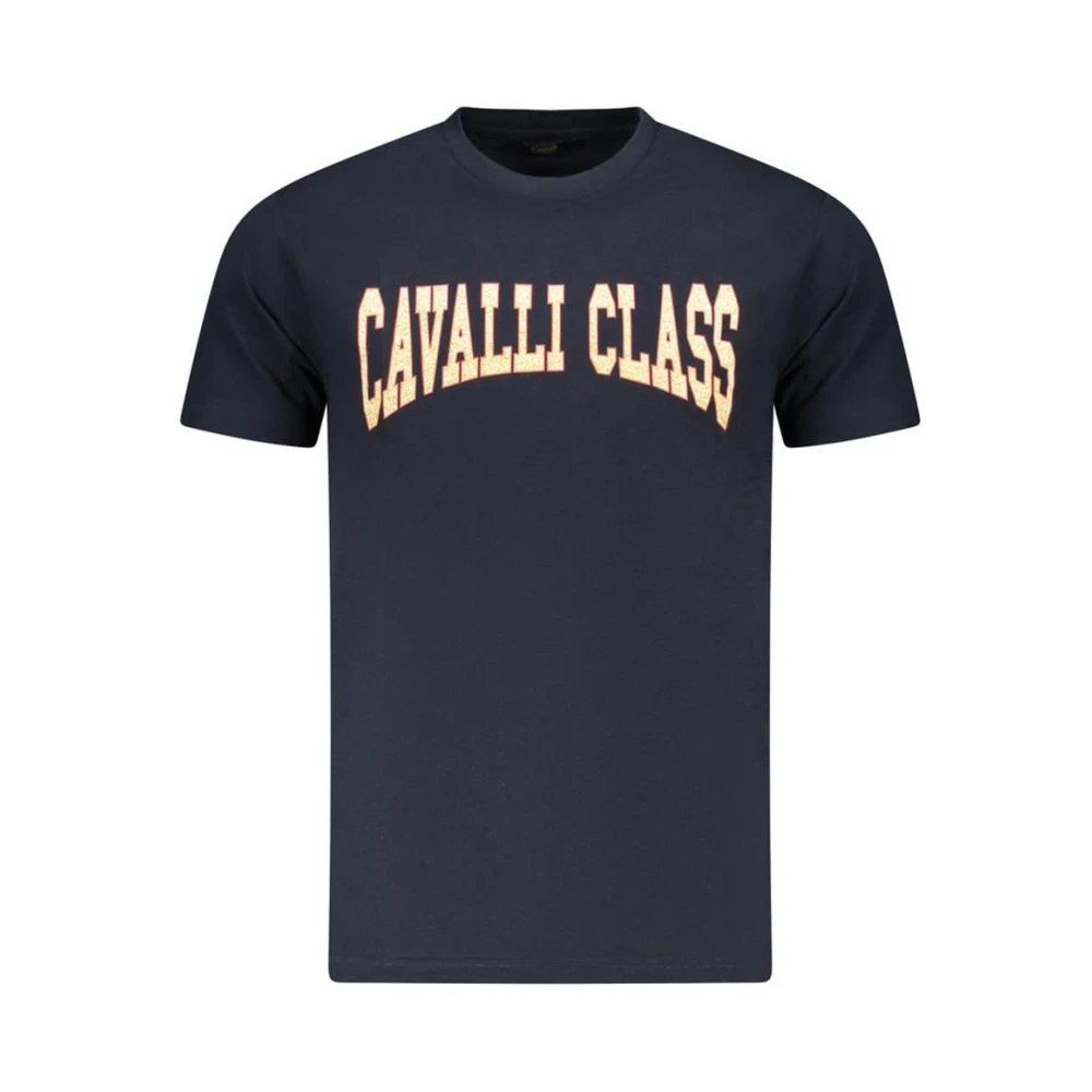 Cavalli Class Men's Blue Arch Logo Tee