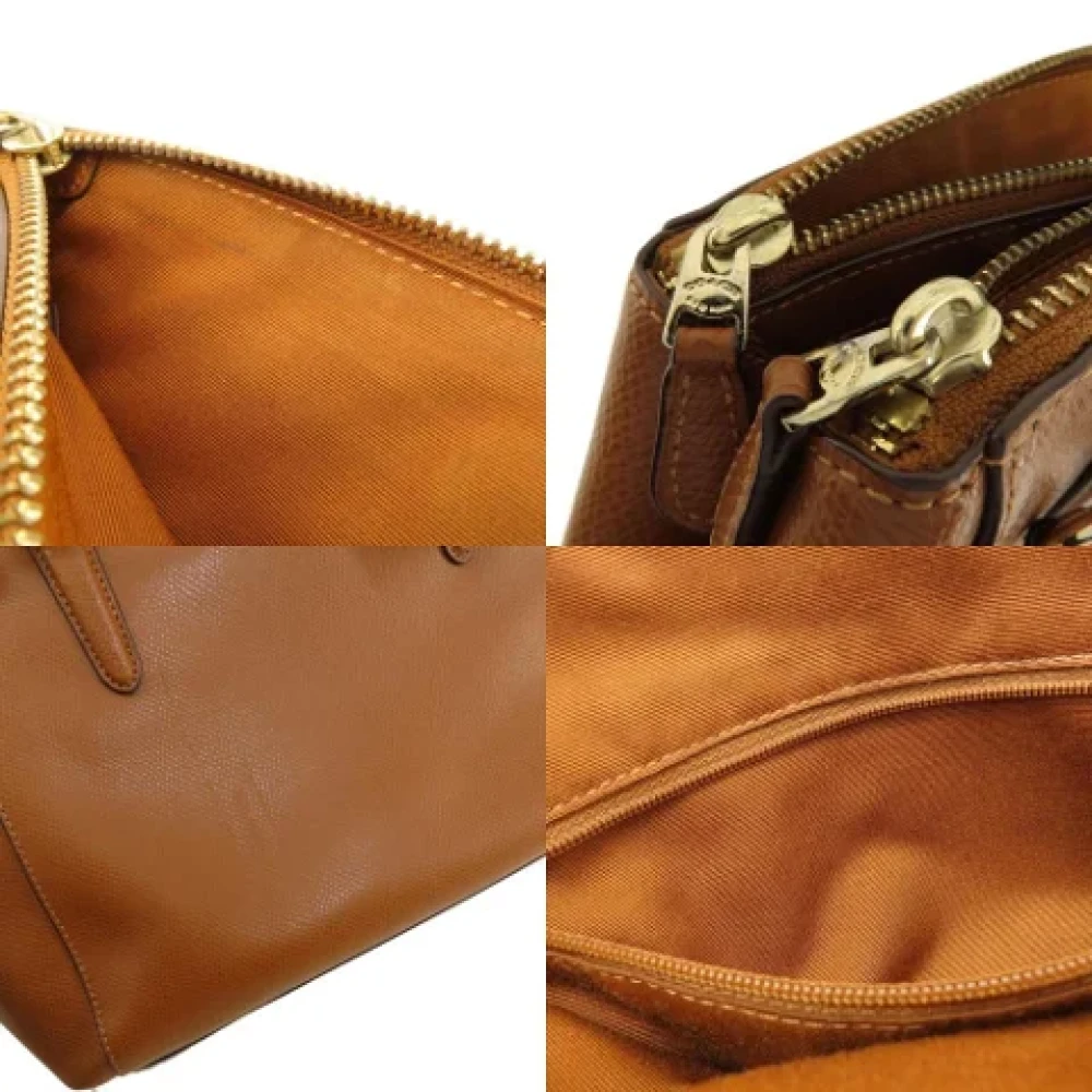 Coach Pre-owned Leather shoulder-bags Brown Dames