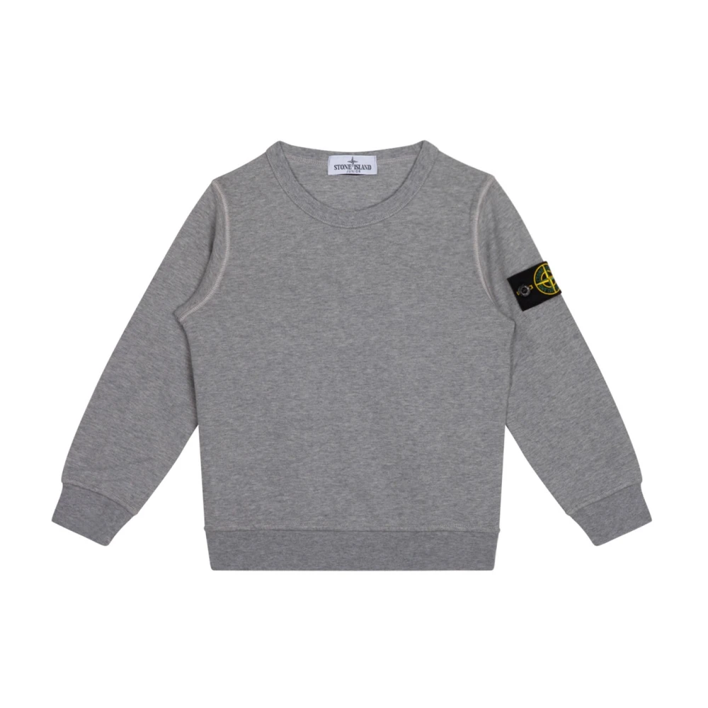 Stone Island Boys Gray Sweatshirts,, Crew Neck Sweatshirt Size 3 Y