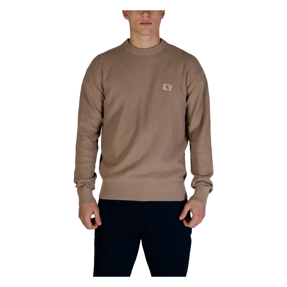 Calvin Klein Jeans Bruine Effen Gebreide Kleding Lente Zomer Mannen Brown Heren