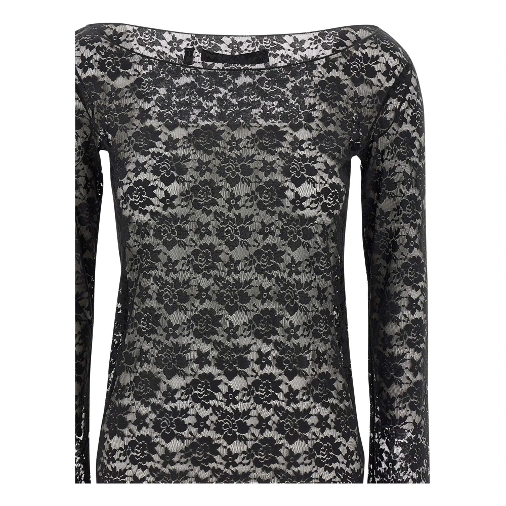 Rotate Birger Christensen Top met lange mouwen Black Dames