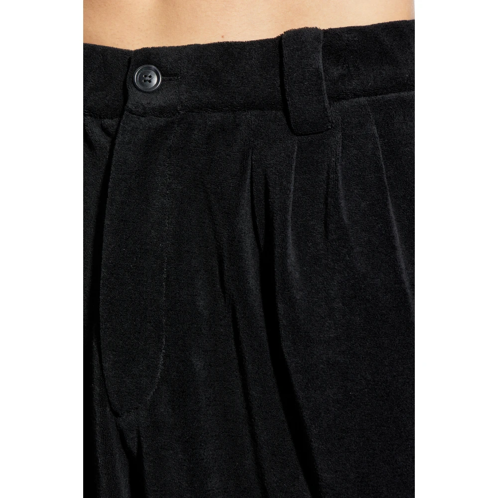 Giorgio Armani Broek gemaakt van badstof materiaal Black Heren