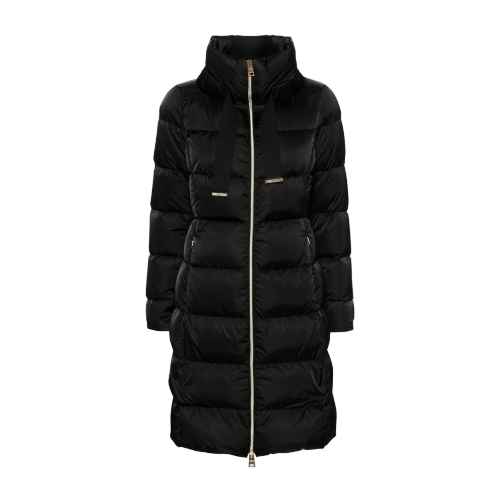 Herno Zwarte donsjas met capuchon Black Dames