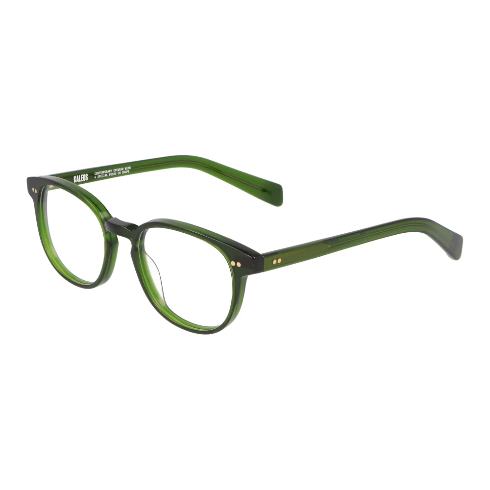 Kaleos Ronde acetaatbril Blanco model Green Unisex