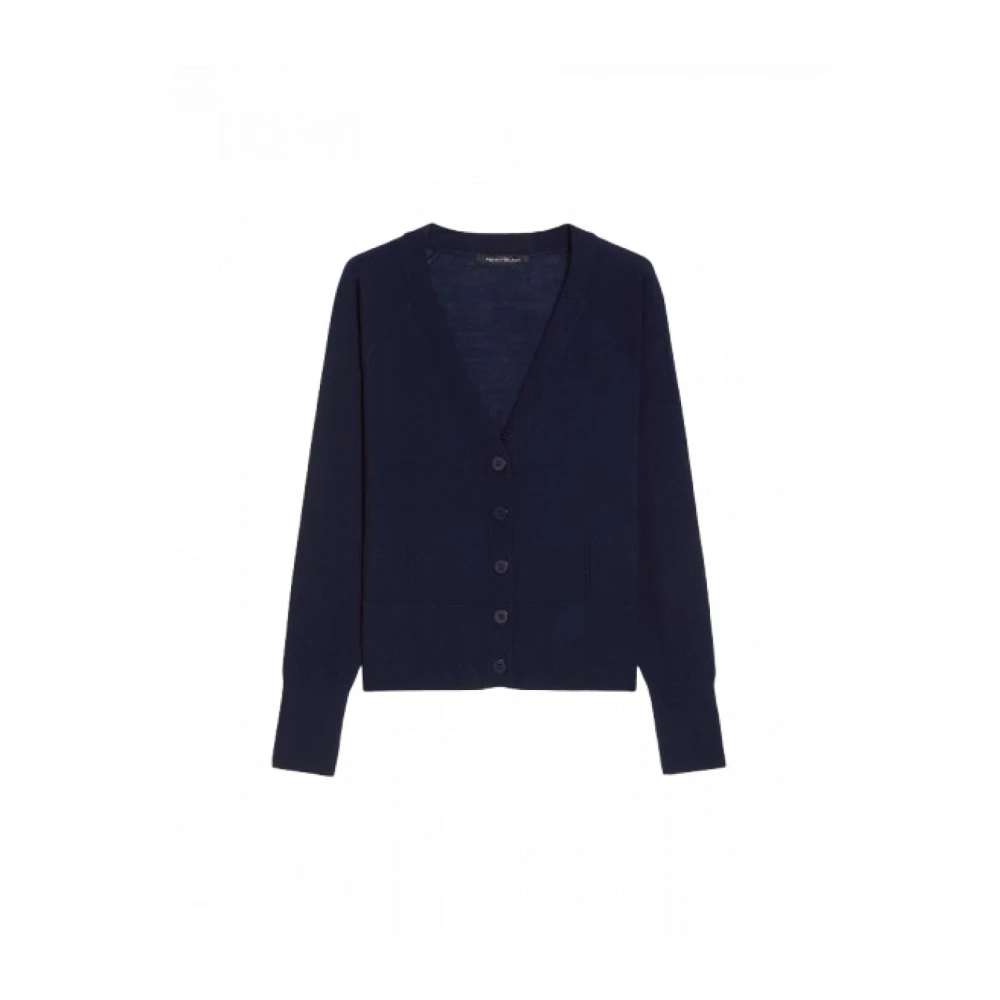 Pennyblack Wollen Vest met V-Hals Blue Dames