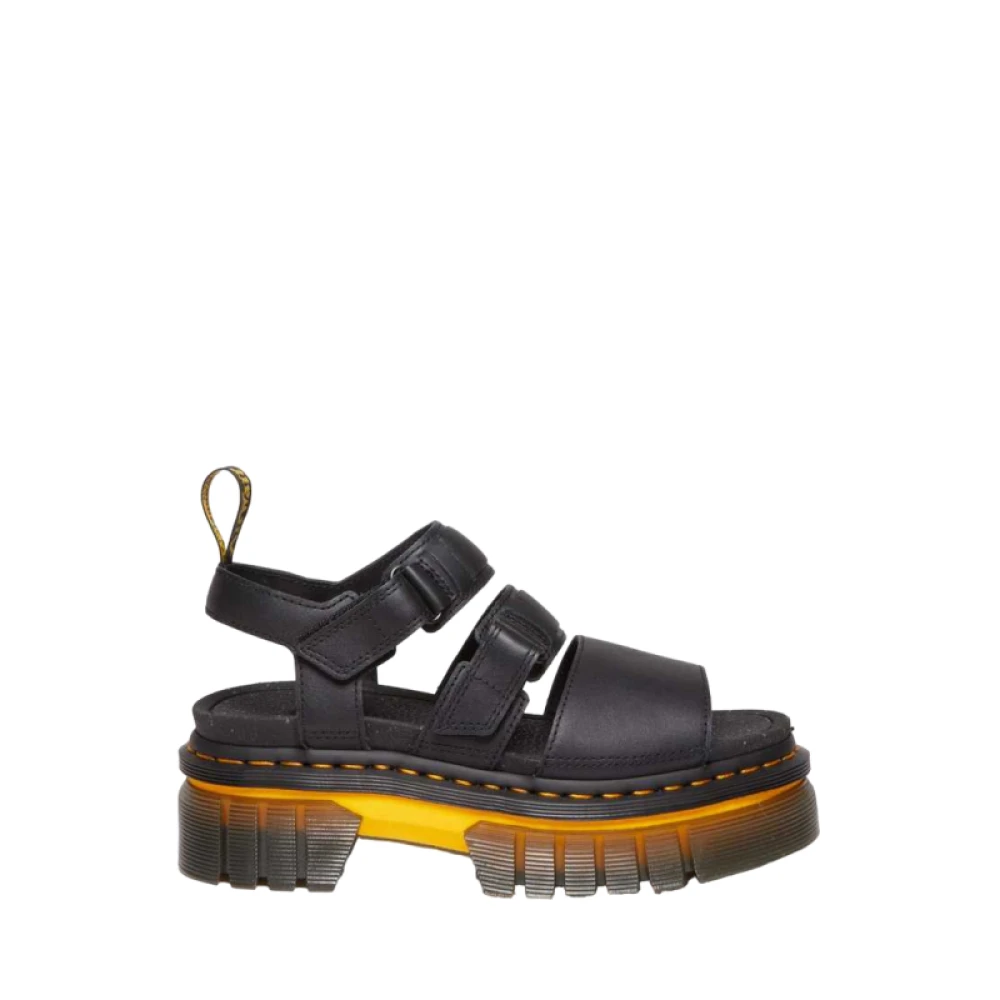 Dr. Martens Contrast Zool Platte Sandalen Black Dames Schoenen