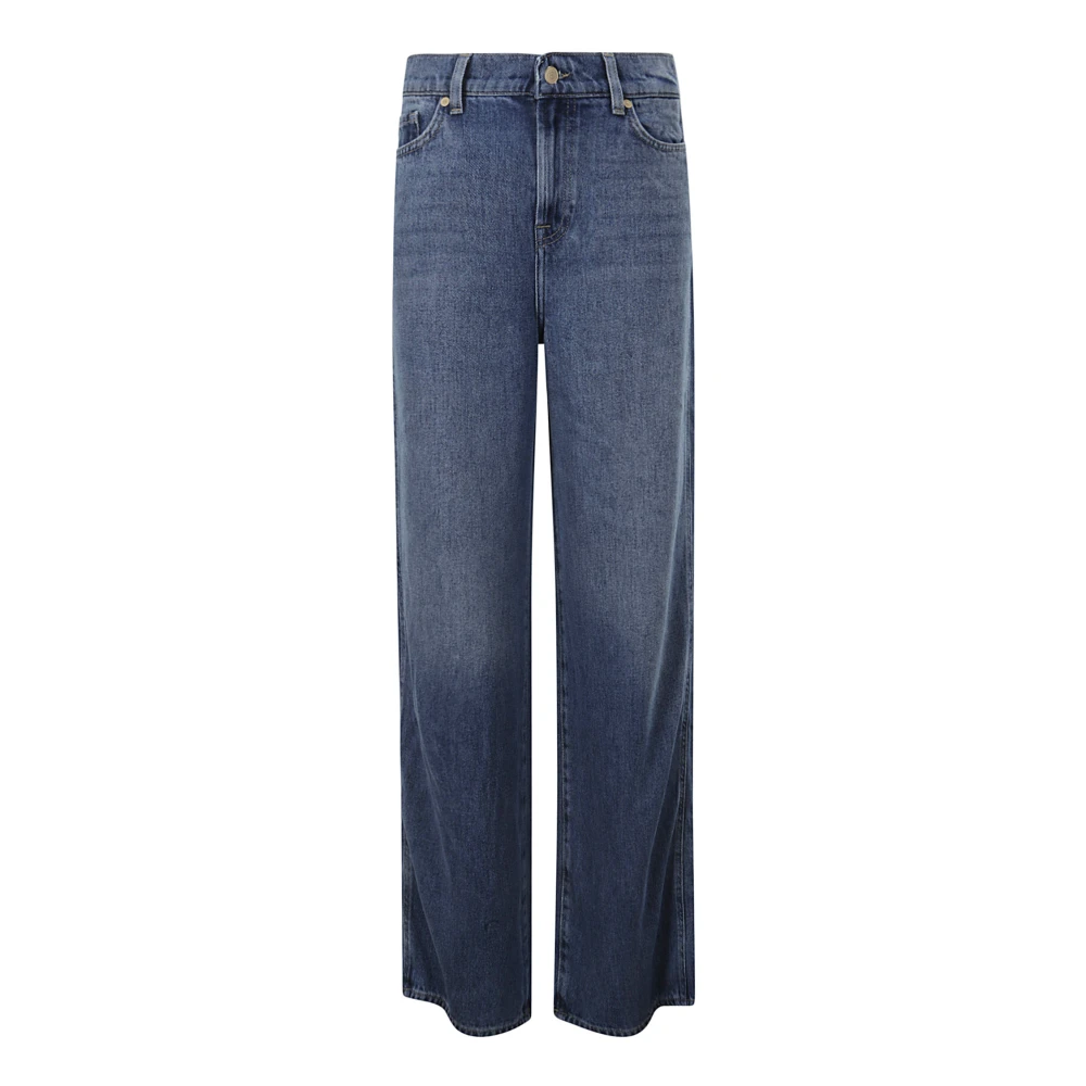 7 For All Mankind Jeans Straight Bleu Blue Dames