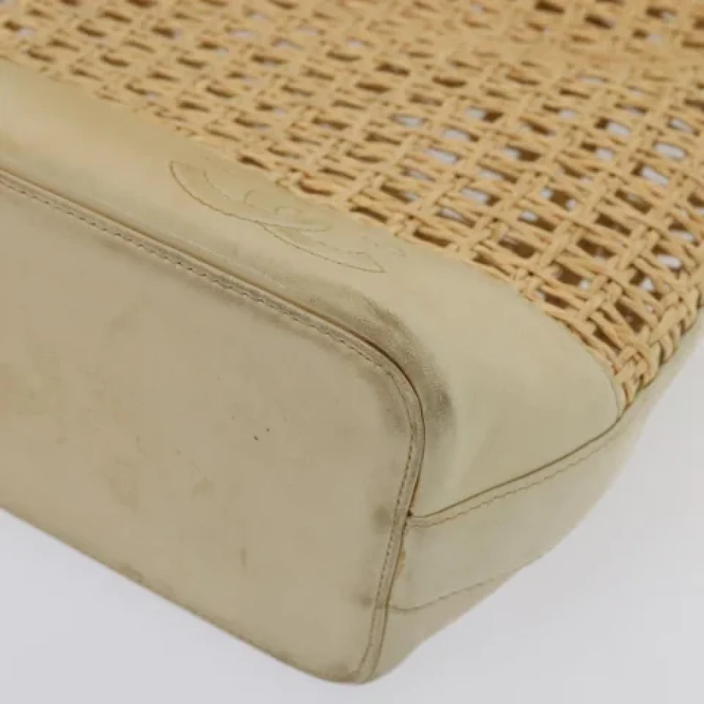 Chanel Vintage Pre-owned Fabric totes Beige Dames