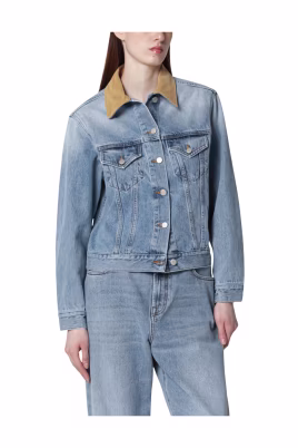 suede-collar-fitted-denim-jacket