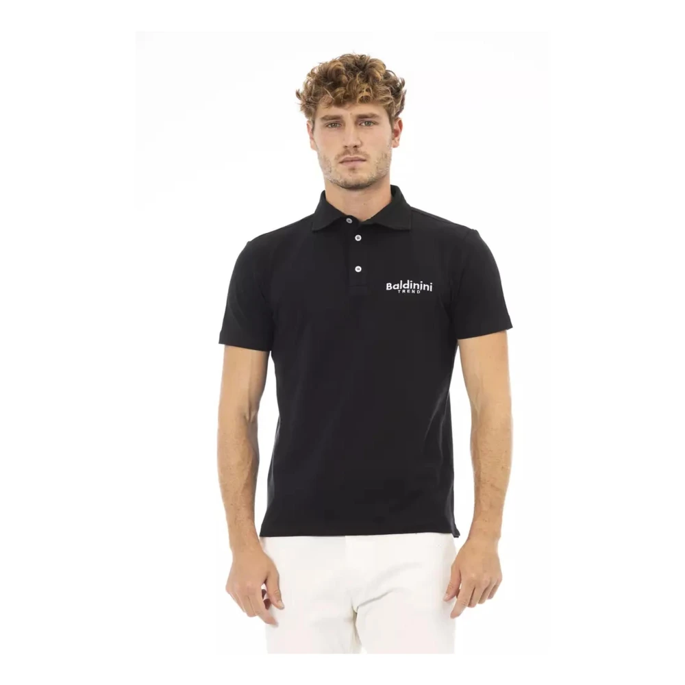 Baldinini Polo Shirt met Geborduurd Logo Black Heren