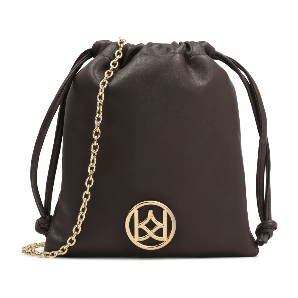 Kazar Kleine leren zak op een ketting Brown Dames