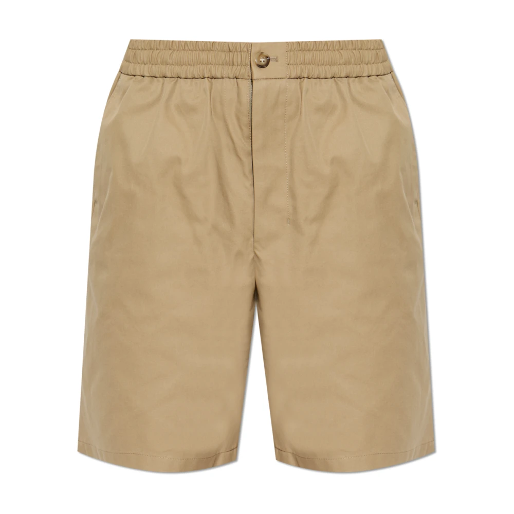 Ami Paris Herren Braun Cotton Shorts With Pockets