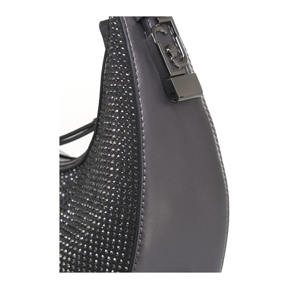 Liu Jo Strass Schoudertas met Logo Details Gray Dames