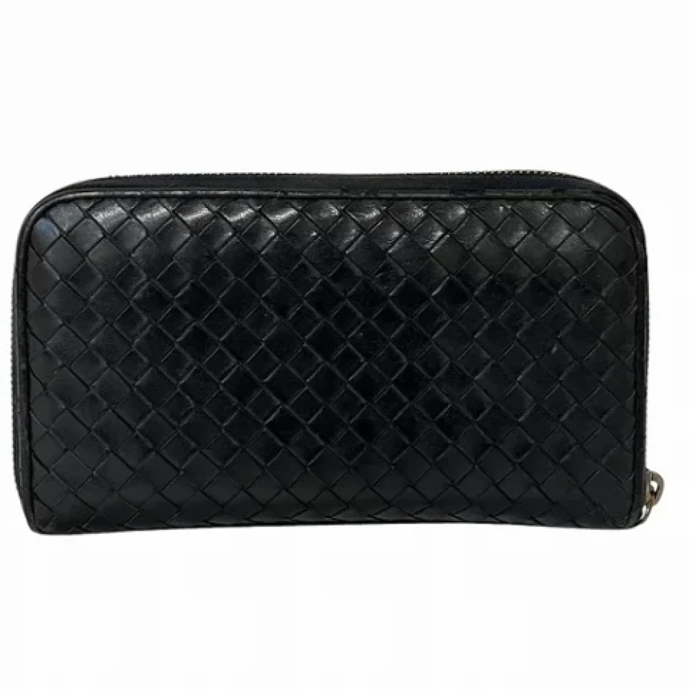Bottega Veneta Vintage Pre-owned Leather wallets Black Dames