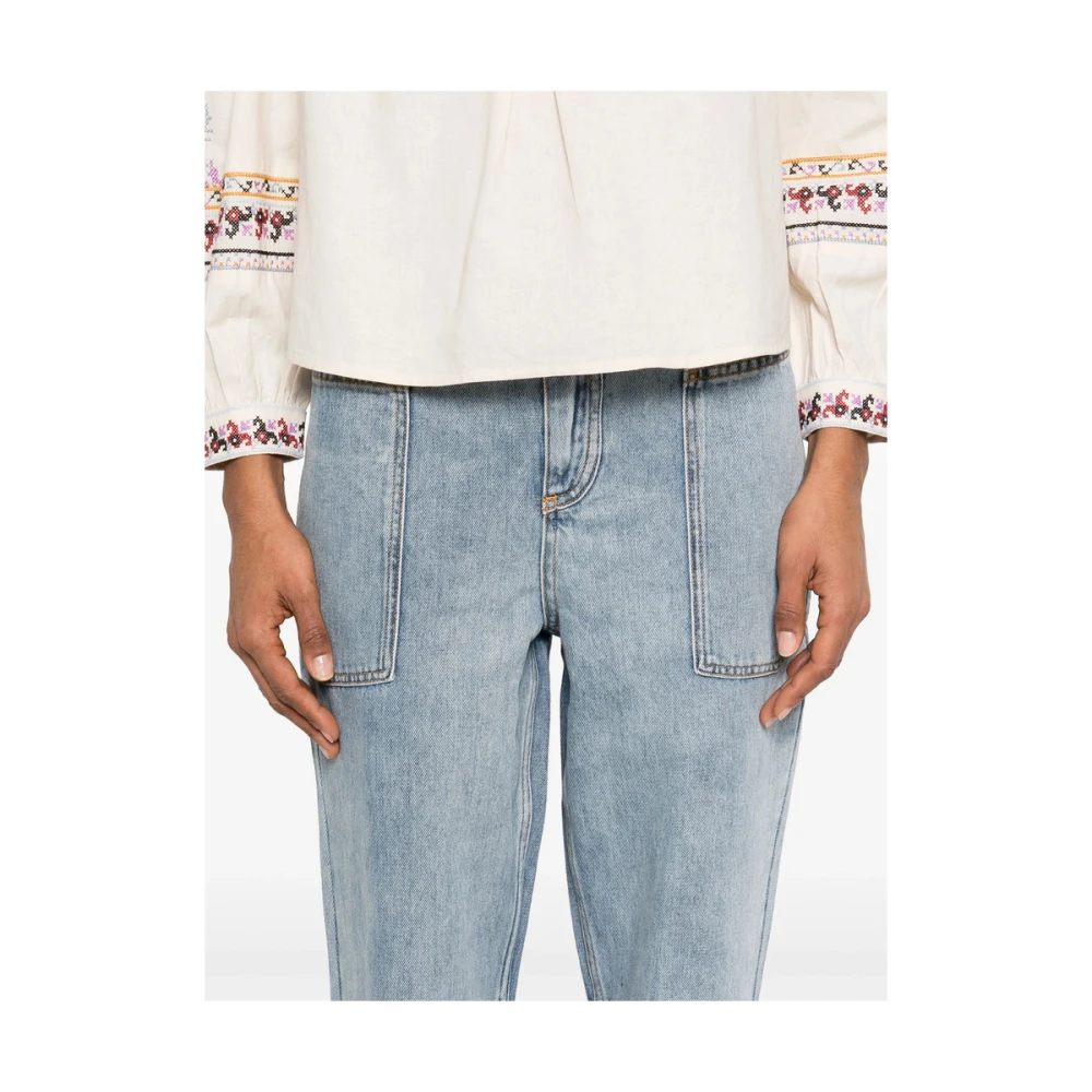BA&SH Lichtblauwe Klassieke Vijf Zakken Jeans Blue Dames