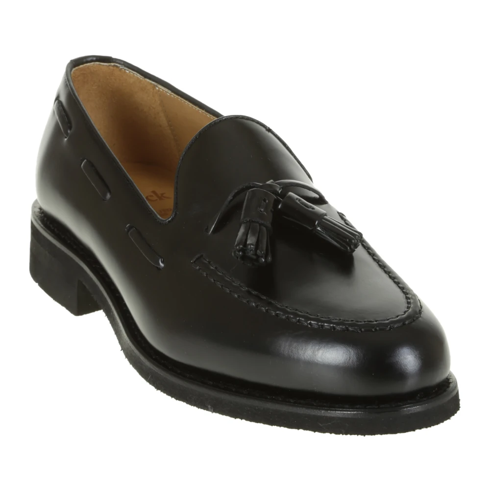 Berwick Zwarte Leren Tassel Loafer Black Heren