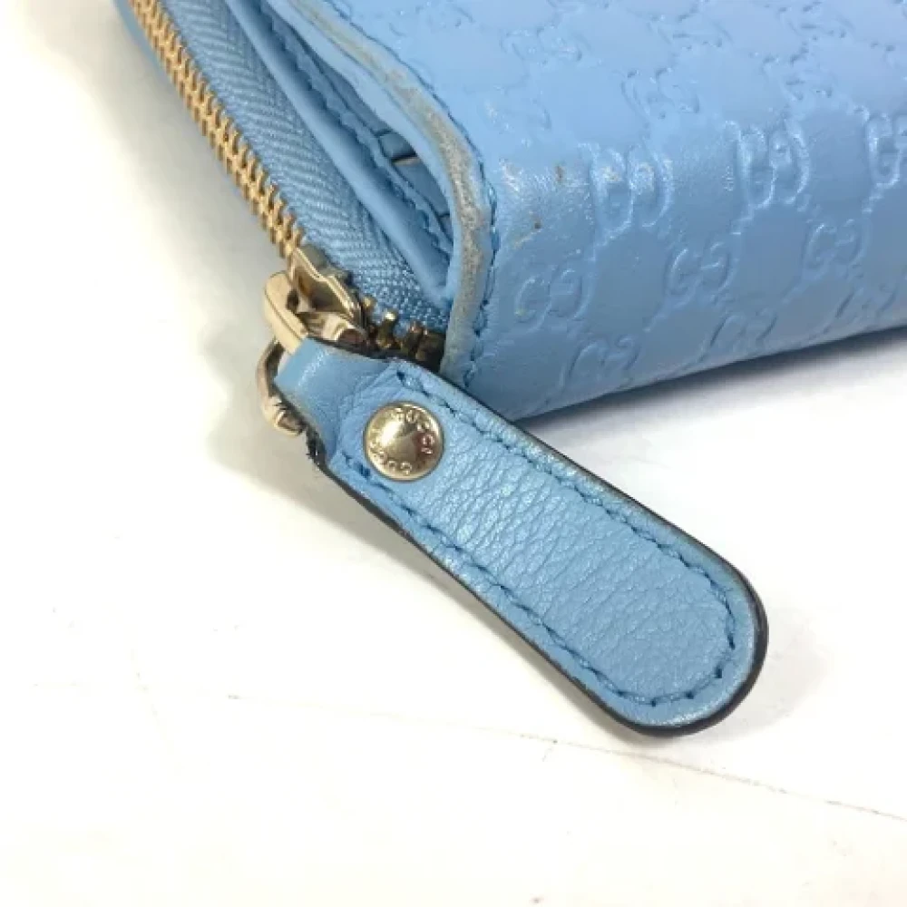 Gucci Vintage Pre-owned Leather wallets Blue Dames
