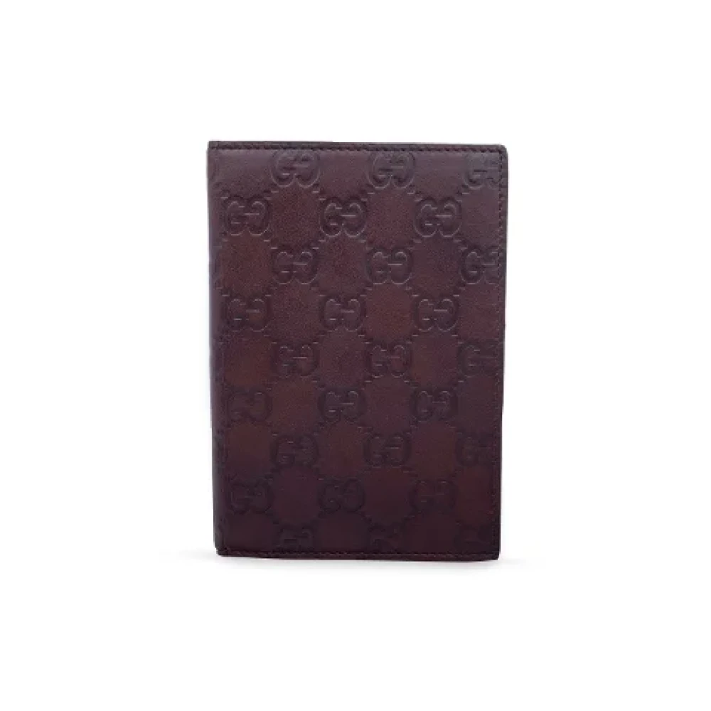 Gucci Vintage Pre-owned Leather wallets Brown Dames