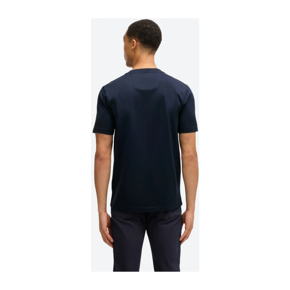 Hugo Boss Gemerceriseerd katoenen T-shirt met Porsche-logo Blue Heren