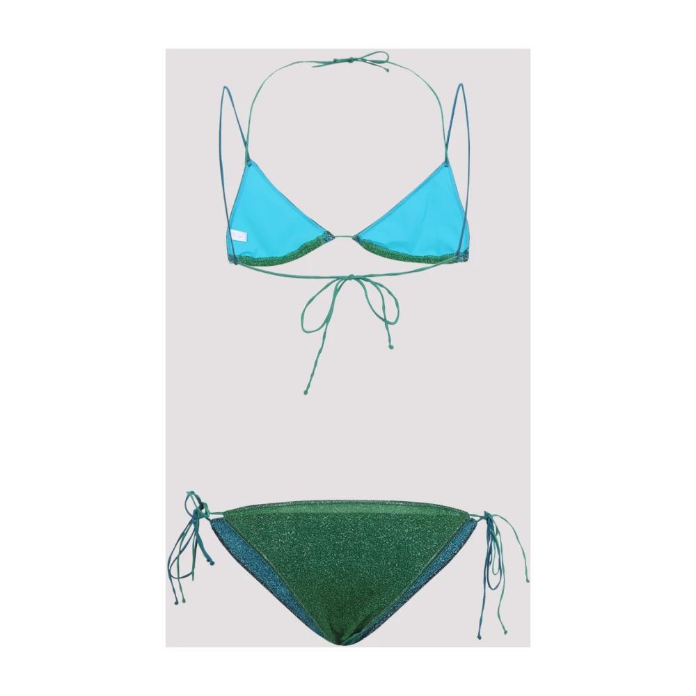 Oseree Bicolor Double Kini Badpak Green Dames