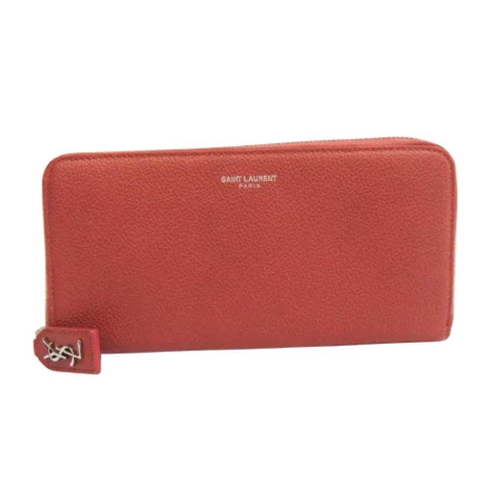 Yves Saint Laurent Vintage Pre-owned Leather wallets Pink Dames