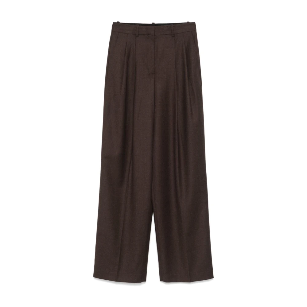 Theory Hoge taille wijde pijp fluwelen broek Brown Dames