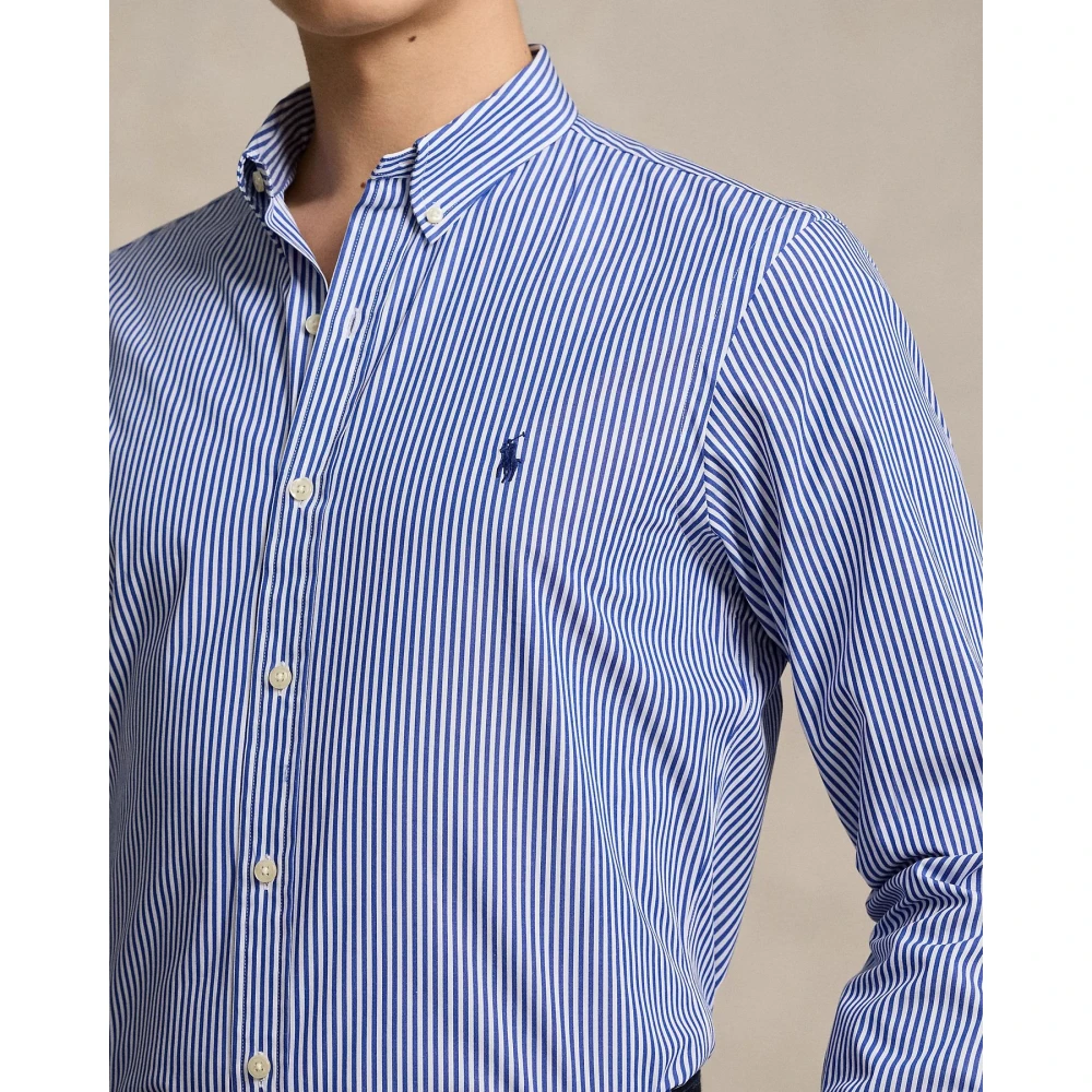 Polo Ralph Lauren Slim-Fit Stretch Poplin Overhemd Blue Heren