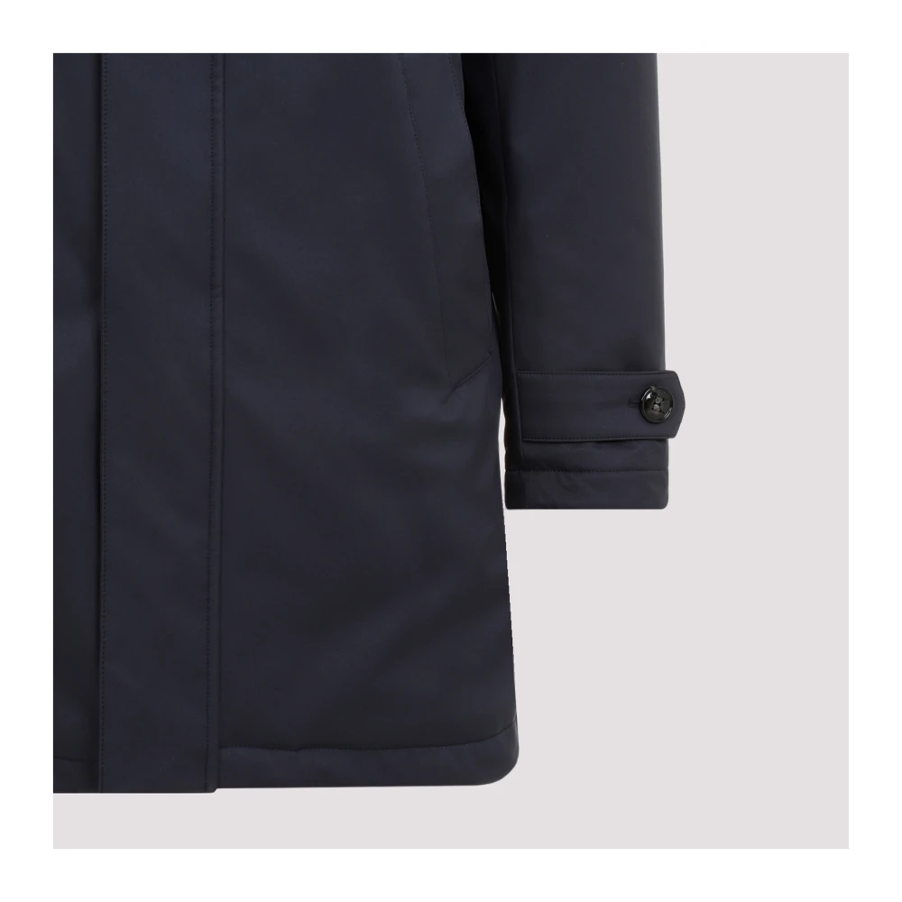 Kiton Blauwe Klassieke Jas Blue Heren