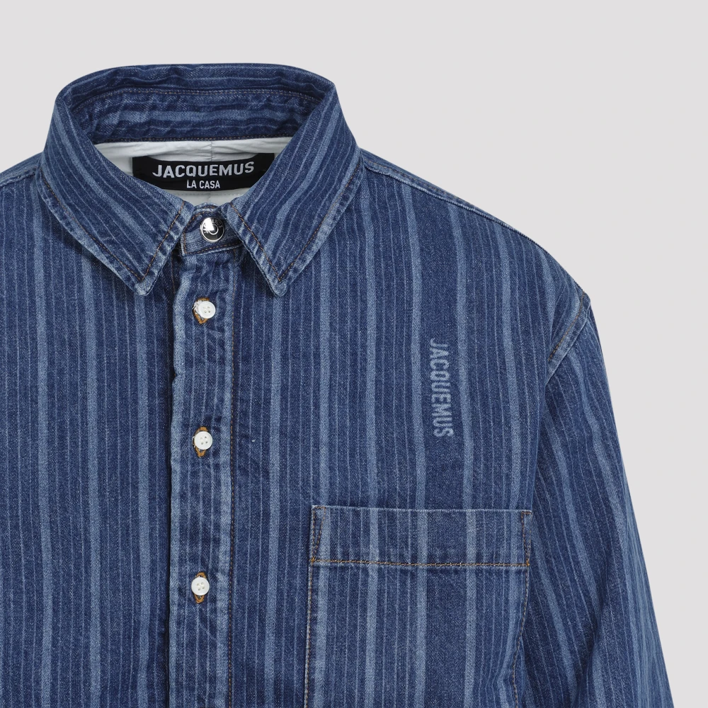 Jacquemus Blauwe Overhemden Aw24 Herenkleding Blue Heren