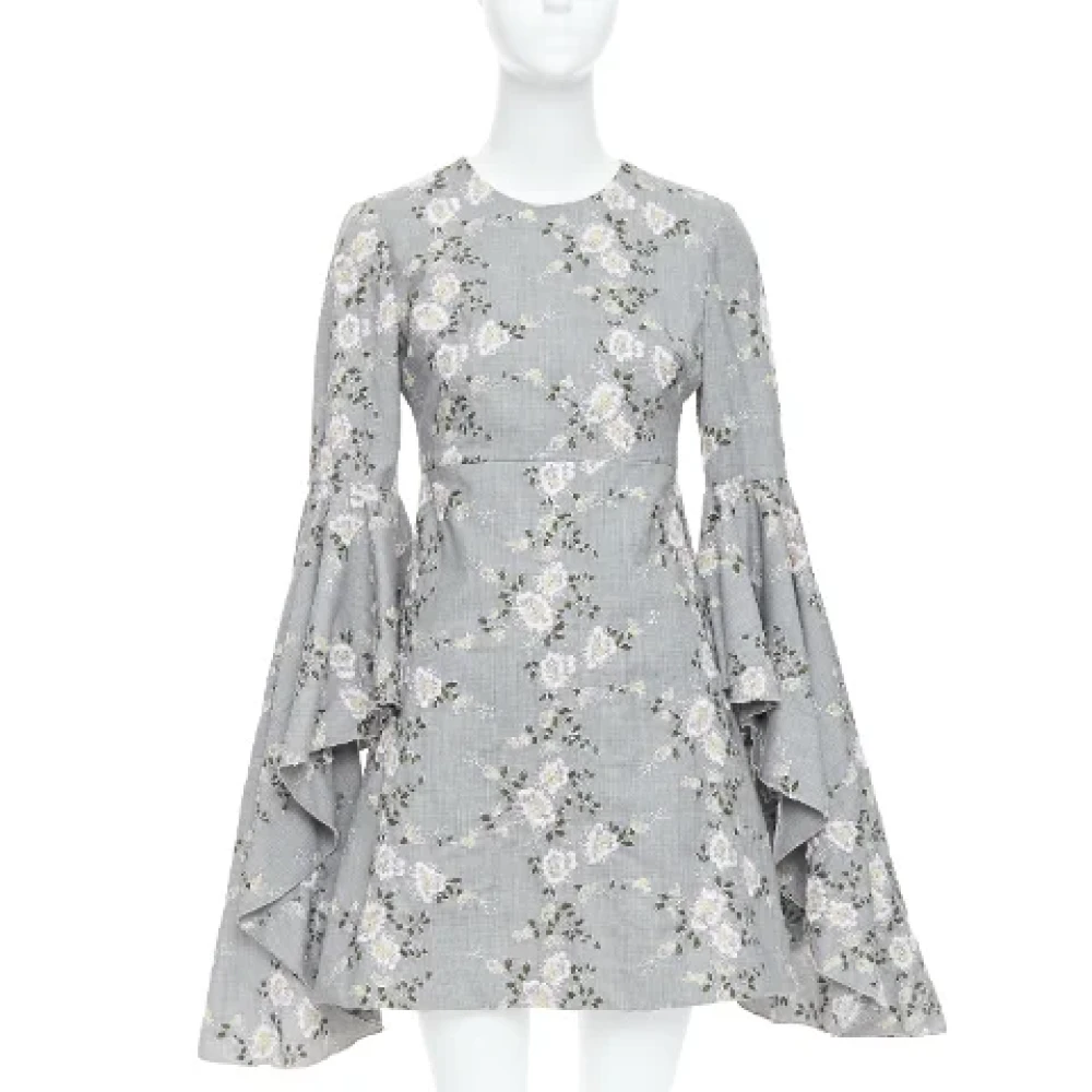 Giambattista Valli Pre-owned Silk dresses Gray Dames