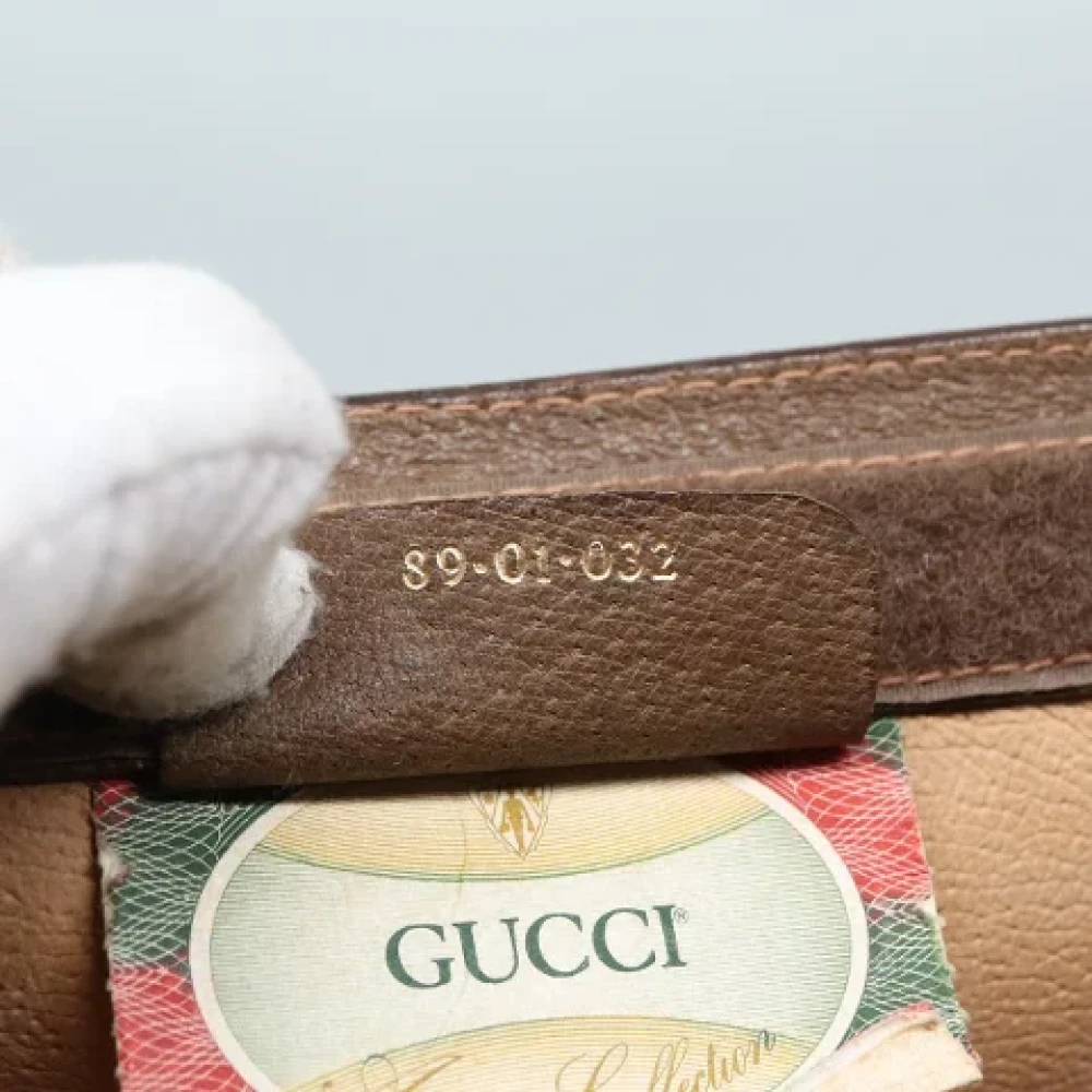 Gucci Vintage Pre-owned Canvas clutches Beige Dames