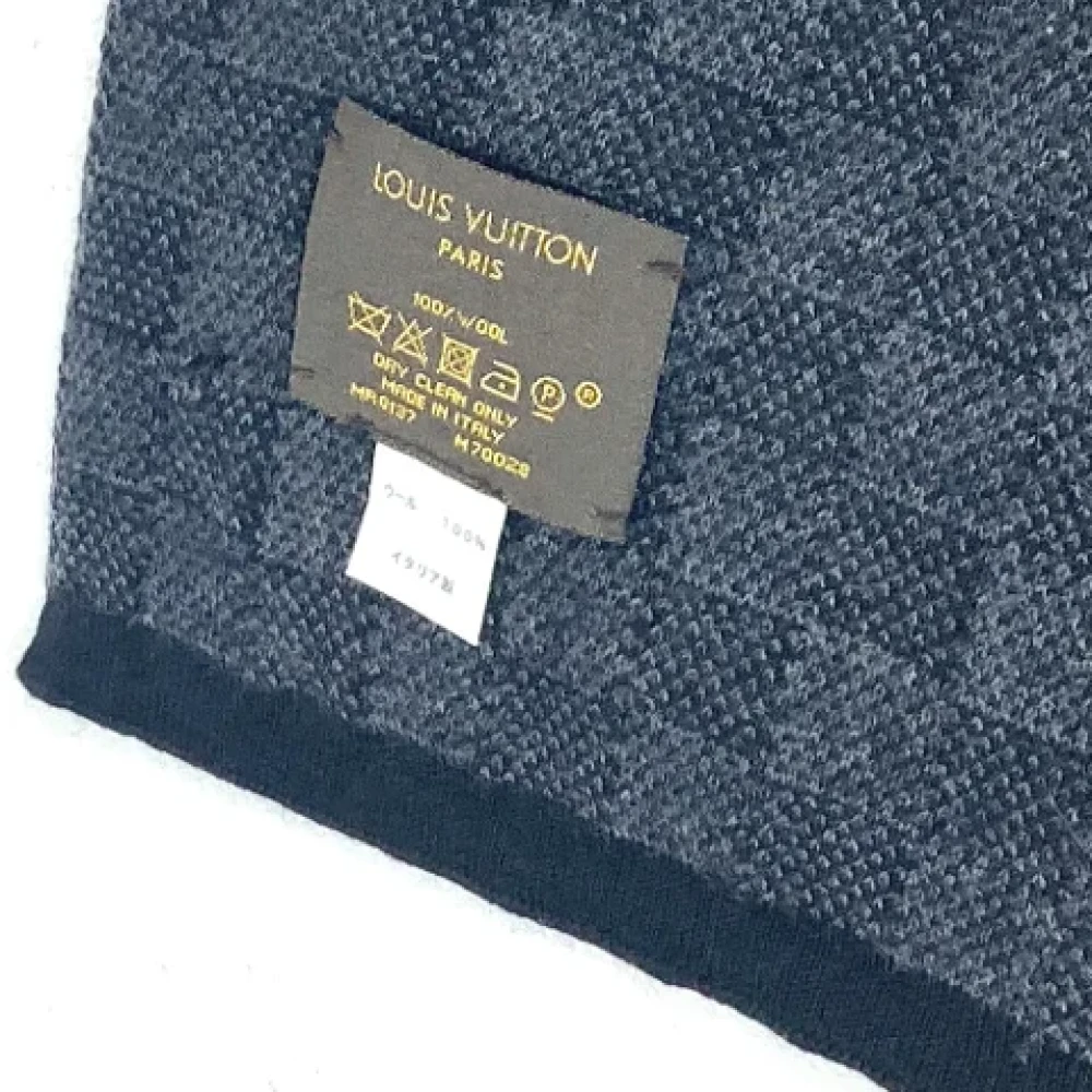 Louis Vuitton Vintage Pre-owned Wool scarves Black Dames