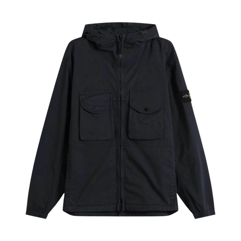 Stone Island Men's Navy Stretch Organic Cotton Jacket ( - L) - Size L - Image 3