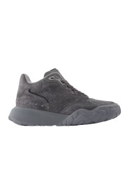 Sneaker høyt i grått skinn