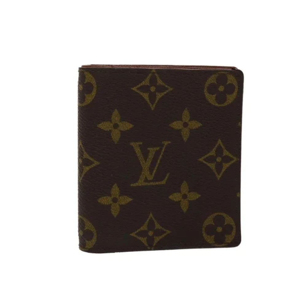 Louis Vuitton Vintage Förhandsägd Brun Canvas Louis Vuitton Plånbok Brown, Unisex