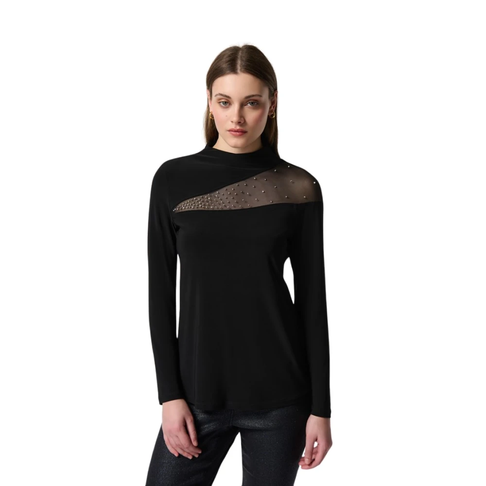 Joseph Ribkoff Stijlvolle longsleeve top Black Dames