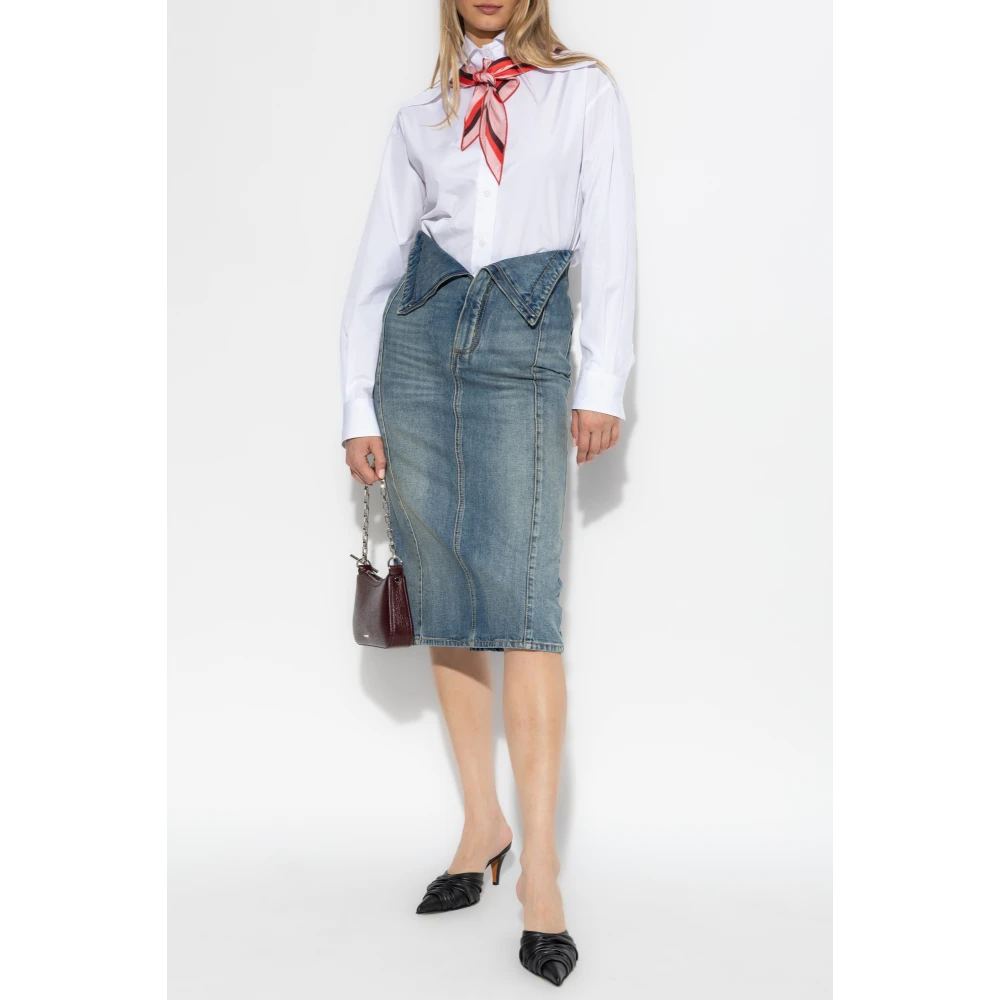 alexander mcqueen Denim rok Blue Dames