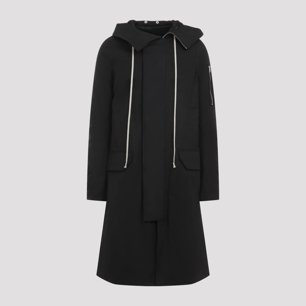 Rick Owens Zwarte Jas Black Heren