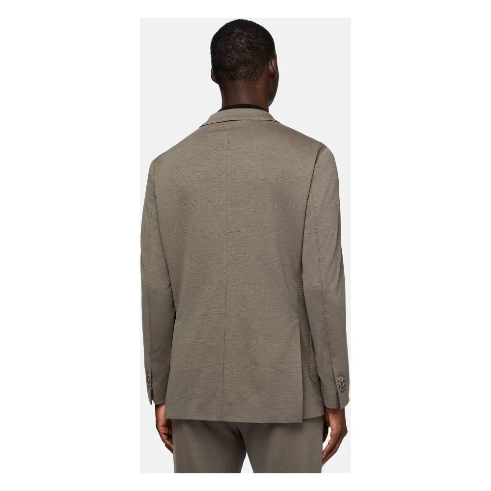 Boggi Milano B-Tech Nylon en Wol Jas Beige Heren