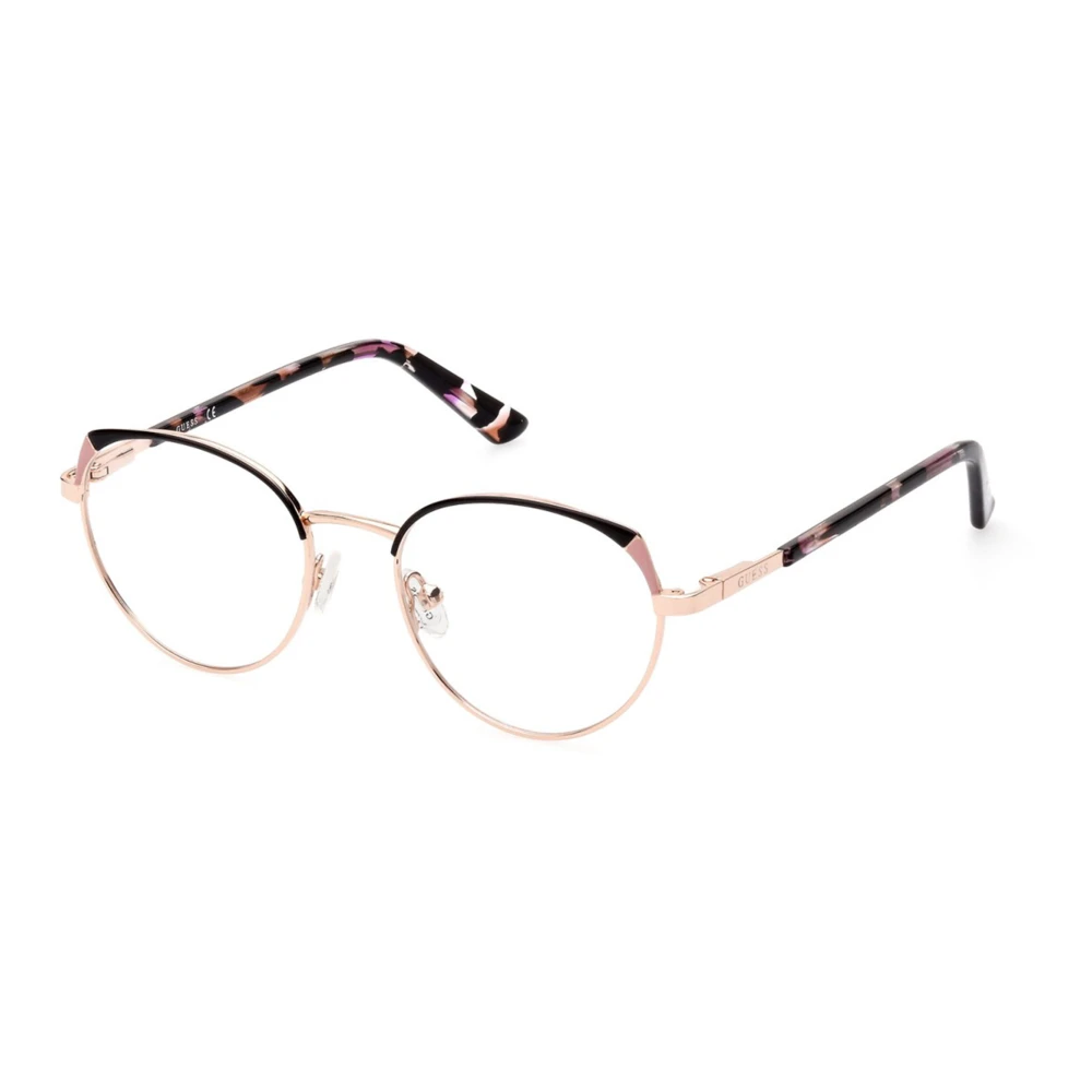 Guess Unisex Pink Glasses, 47 Mm, Round Eyeglasses Frame