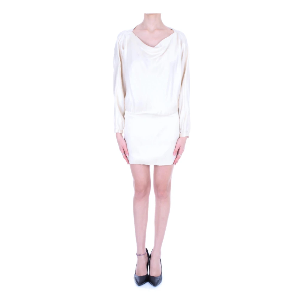Semicouture Zand Jurken Beige Dames
